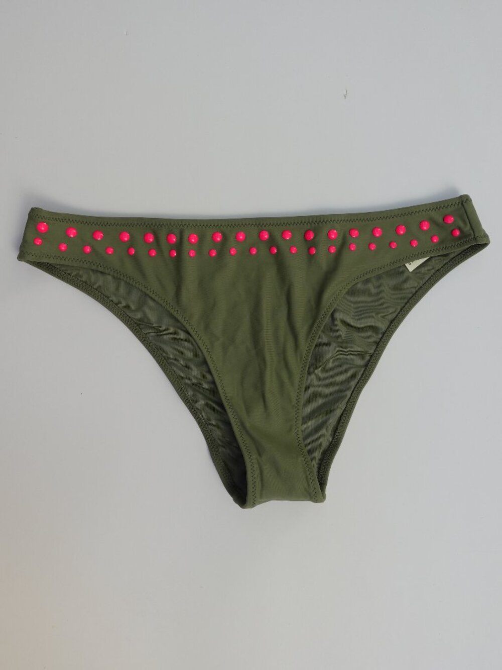 Women's Aerie studded cheeky bikini bottom in green size S NWT swimwear beach